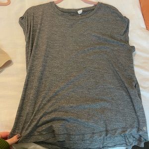 Yogalicious Lux grey drop shoulder athletic top